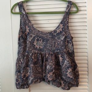 Paisley ruffle top